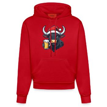 Bière de Noël Taurus - Sweat à capuche bio ajusté fabriqué en UE - rouge - Devant