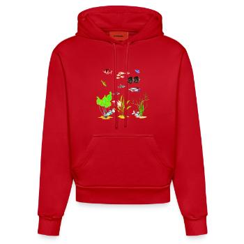 My Fish Tank 3 - Organic Fitted Hoodie Made in EU - Rot - Vorne