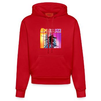 Apres ski - Organic Fitted Hoodie Made in EU - red - Front