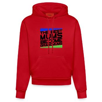 Cool Oma Statement Großmutter Glückwunsch - Organic Fitted Hoodie Made in EU - Rot - Vorne