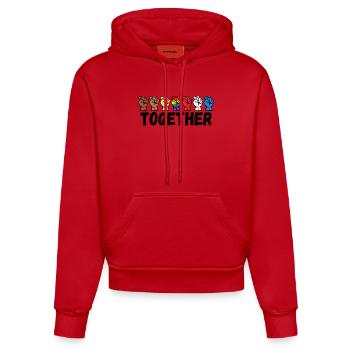 Stolz Lgbt Spruch Pride Homosexuell Beziehung Gay - Organic Fitted Hoodie Made in EU - Rot - Vorne