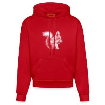 Eichhörnchen - Organic Fitted Hoodie Made in EU - Rot - Vorne