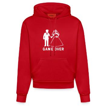 Newlyweds Game Over Marriage - Organic Fitted Hoodie Made in EU - red - Front
