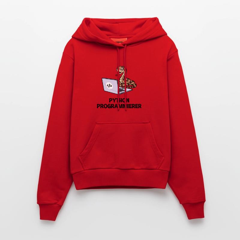 Programmierer Computer Code Developer Statement Organic Fitted Hoodie Made in EU