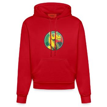 Camel Cute Kawaii Cartoon Clipart Pet Animal - Organic Fitted Hoodie Made in EU - red - Front