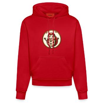 Ladybug Colorful Kawaii Cartoon Character Clipart - Organic Fitted Hoodie Made in EU - red - Front