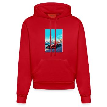 Istanbul Circuit Motorsport Race Turkey Travel WPA - Organic Fitted Hoodie Made in EU - red - Front