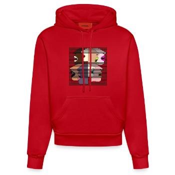 OUTCRY WOMEN VOTE DEMOCRACY - Organic Fitted Hoodie Made in EU - red - Front