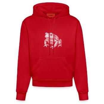 Toad - Organic Fitted Hoodie Made in EU - red - Front