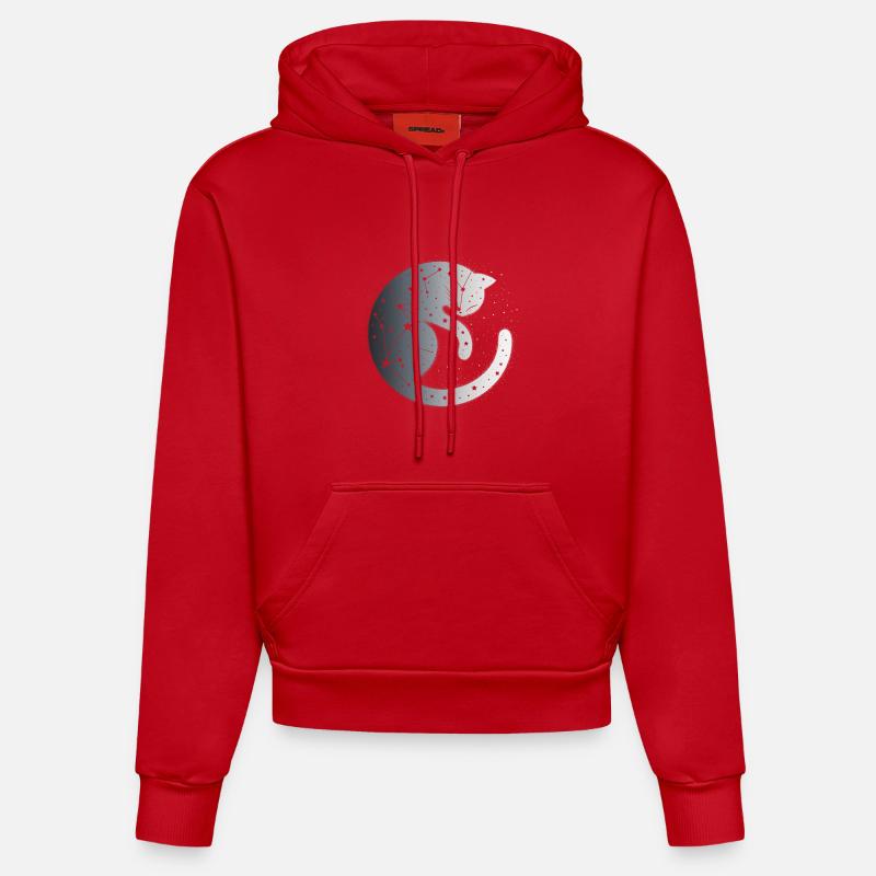 Silence - Sweat à capuche bio ajusté fabriqué en UE - rouge