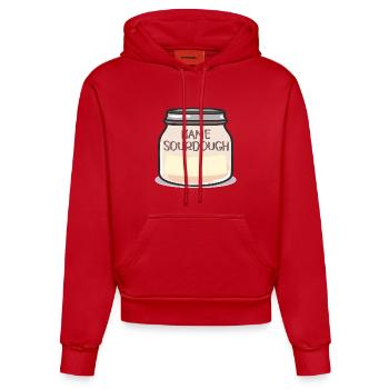 NOM LEVAIN - Sweat à capuche bio ajusté fabriqué en UE - rouge - Devant