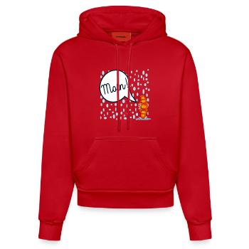 HAMBURG MOIN FRANZBRÖTCHEN - Organic Fitted Hoodie Made in EU - Rot - Vorne