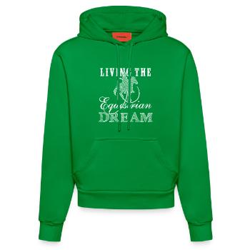 Living the equestrian dream - Western Edition - Organic Fitted Hoodie Made in EU - City Green - Vorne
