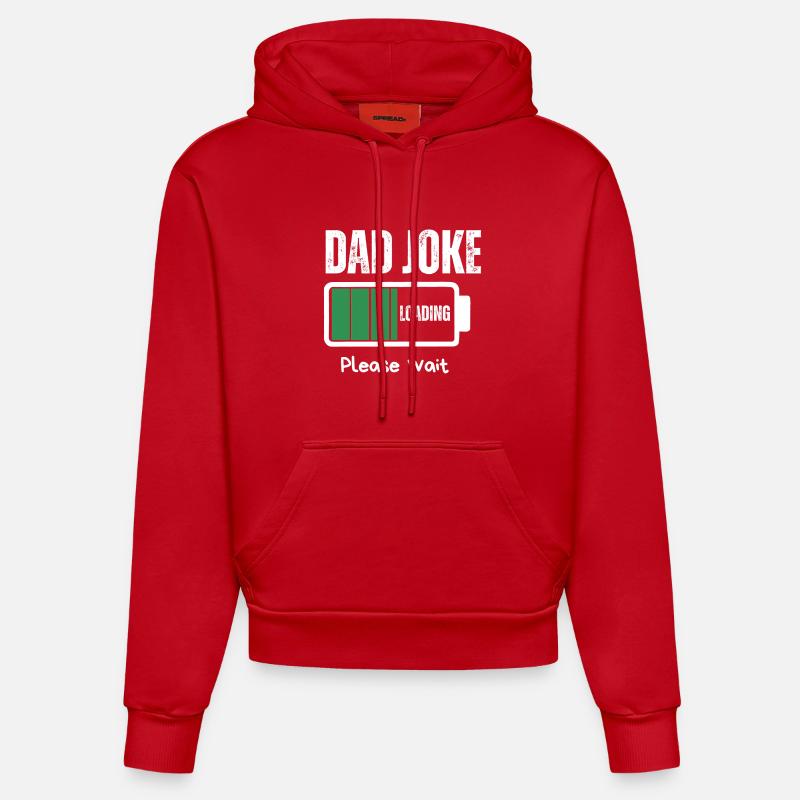 BLAGUE DE PAPA - Sweat à capuche bio ajusté fabriqué en UE - rouge