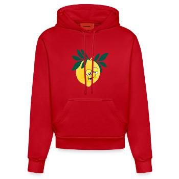 Citron Fatigué - Sweat à capuche bio ajusté fabriqué en UE - rouge - Devant