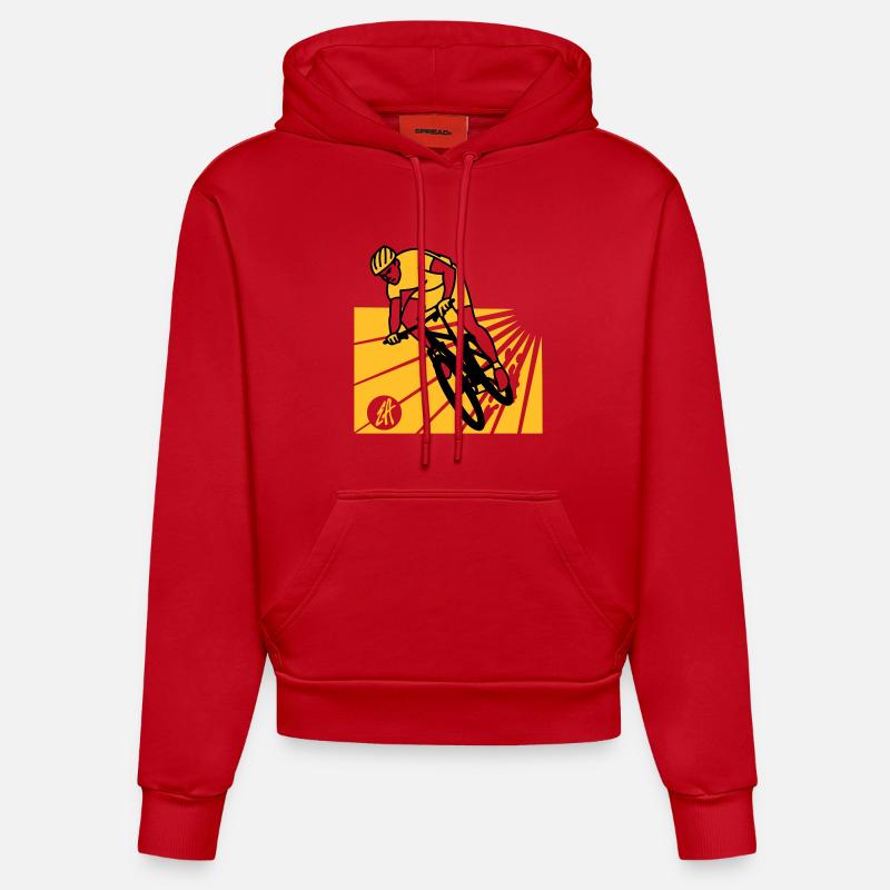 VTT - Sweat à capuche bio ajusté fabriqué en UE - rouge