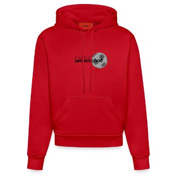 Fussball ist Leidenschaft - Organic Fitted Hoodie Made in EU - Rot - Vorne
