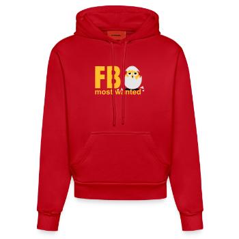 Küken Ei most wanted - Organic Fitted Hoodie Made in EU - Rot - Vorne