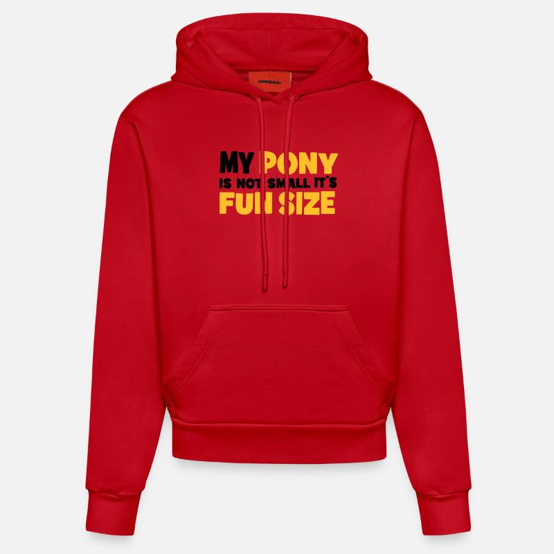 Pony - Sweat à capuche bio ajusté fabriqué en UE - rouge