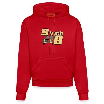 MB W115 W114 , Strich 8 , Oldtimer Kult (25) - Organic Fitted Hoodie Made in EU - Rot - Vorne