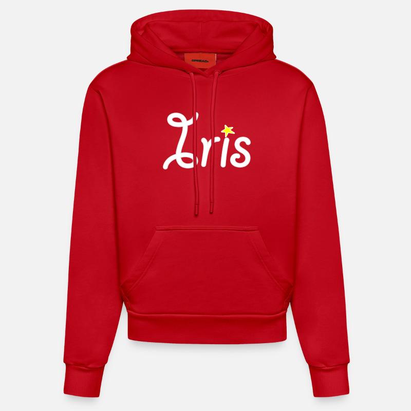 Iris - Sweat à capuche bio ajusté fabriqué en UE - rouge