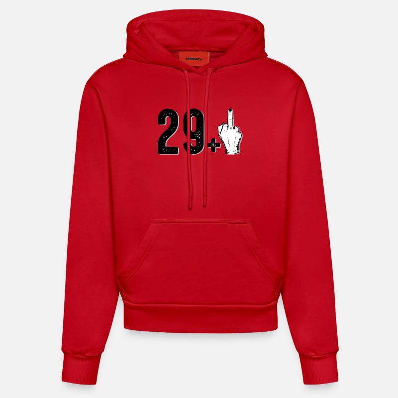 2014 Bold Middle Finger Graffiti - Sweat à capuche bio ajusté fabriqué en UE - rouge