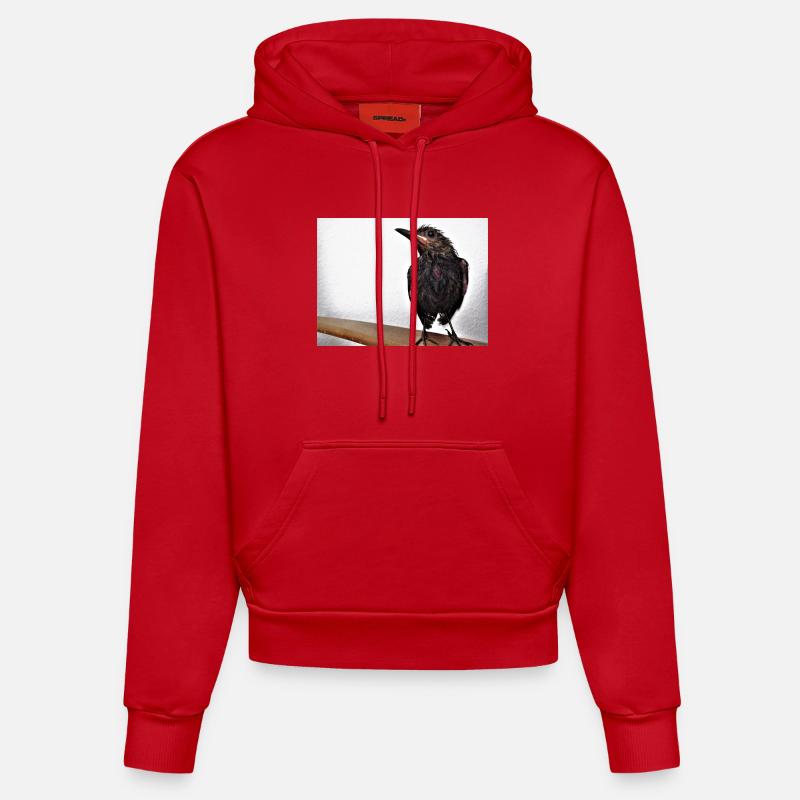 Fraîchement baignée - Sweat à capuche bio ajusté fabriqué en UE - rouge