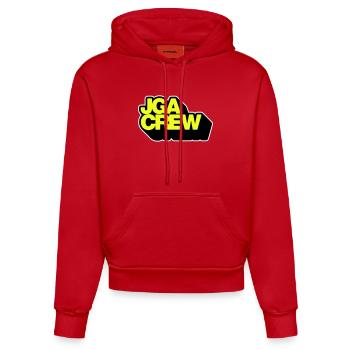 Bachelor Party Crew 3D - Organic Fitted Hoodie Made in EU - red - Front