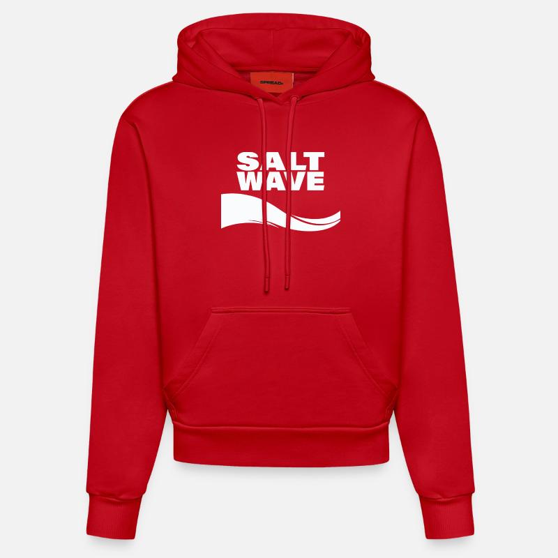 VAGUE DE SEL - Sweat à capuche bio ajusté fabriqué en UE - rouge