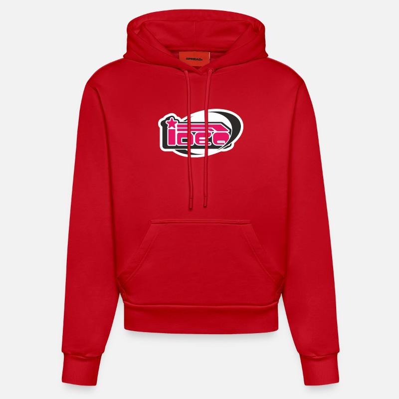 L’idée de l’an 2000 - Sweat à capuche bio ajusté fabriqué en UE - rouge