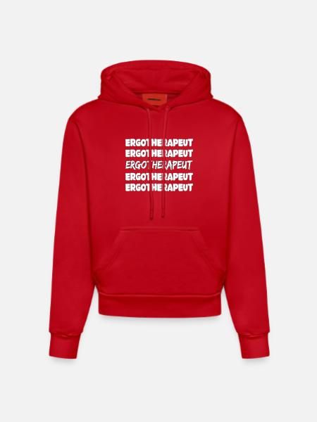 Occupational therapist as a job - Organic Fitted Hoodie Made in EU - red