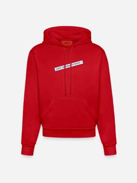 Noël à 100 % - Sweat à capuche bio ajusté fabriqué en UE - rouge