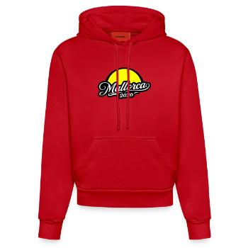 Mallorca 2026 Sun - Organic Fitted Hoodie Made in EU - red - Front
