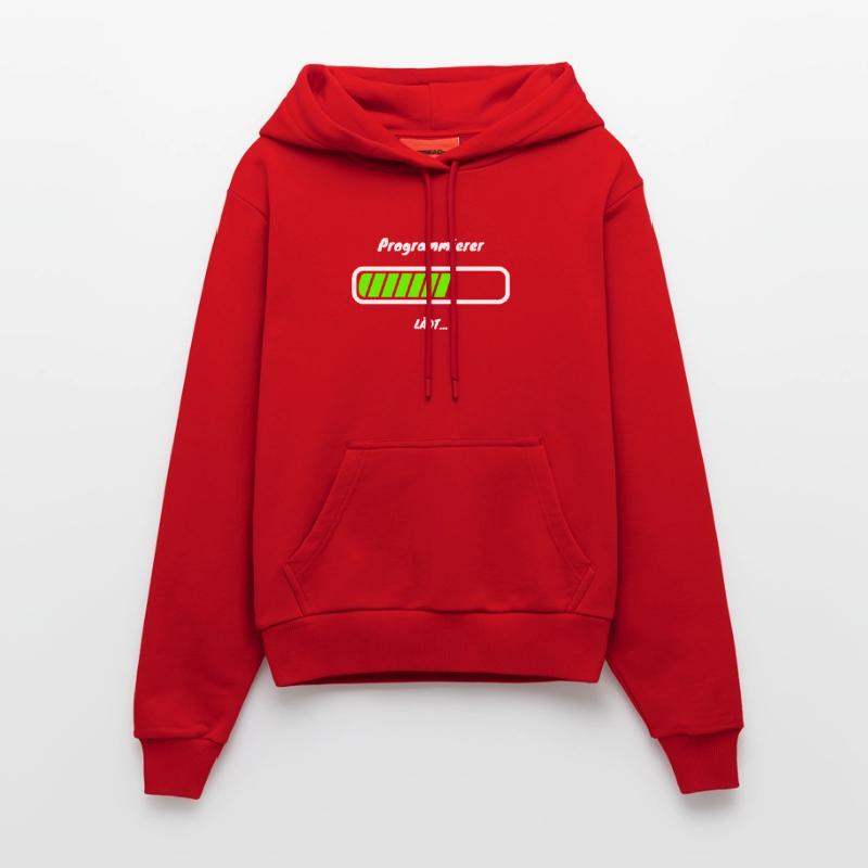 Programmer Loading Software Development Organic Fitted Hoodie Made in EU