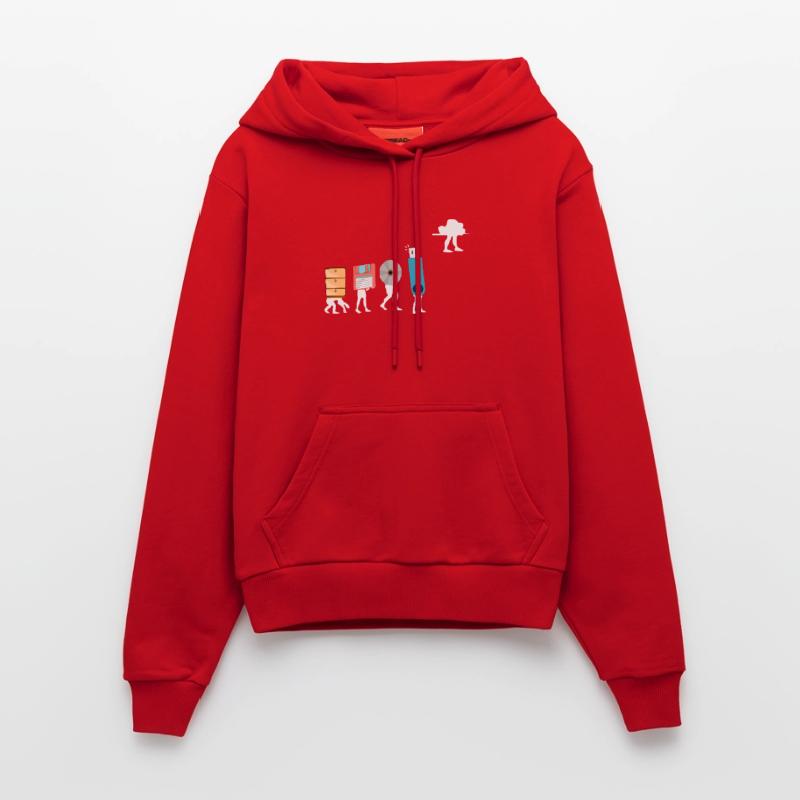 Cloud Computing Funny Programmer Data AI Software Organic Fitted Hoodie Made in EU