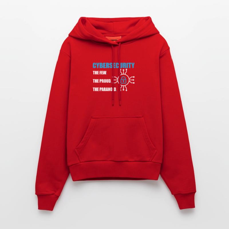 Funny Cybersecurity IT Support IT Security Network Organic Fitted Hoodie Made in EU