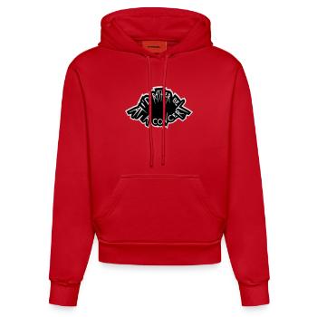 I'd Rather Be At A Concert Lustig Musik Konzert - Organic Fitted Hoodie Made in EU - red - Front