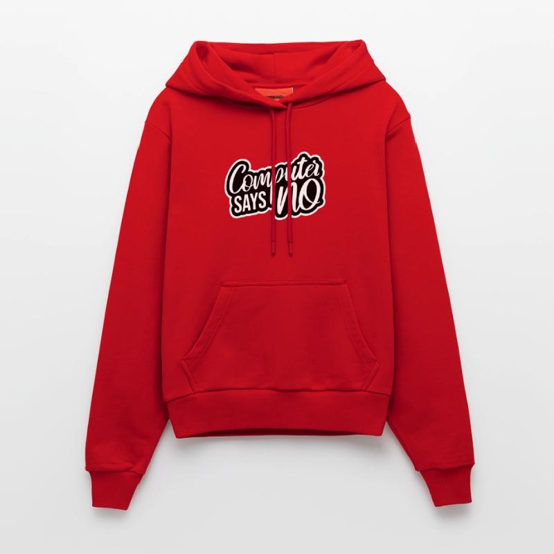 Computer Says No Lustig Programmierer Nerd Technik Organic Fitted Hoodie Made in EU