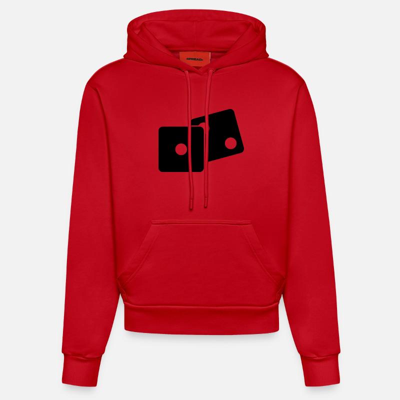 Dit - Sweat à capuche bio ajusté fabriqué en UE - rouge