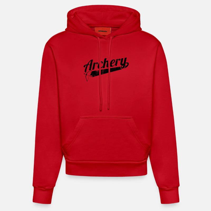 Retro Vet - Sweat à capuche bio ajusté fabriqué en UE - rouge