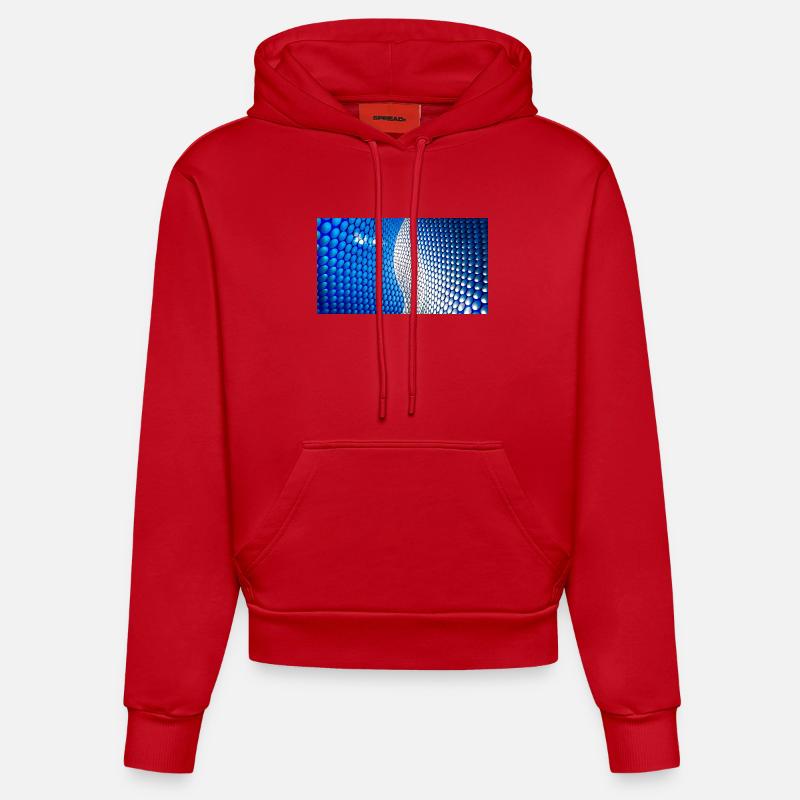 Sommaire de Cobalt Bubblewave - Sweat à capuche bio ajusté fabriqué en UE - rouge