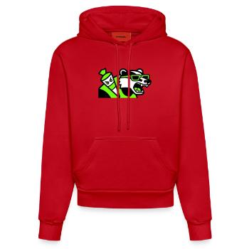 Badger Sac d’école mascotte - Sweat à capuche bio ajusté fabriqué en UE - rouge - Devant