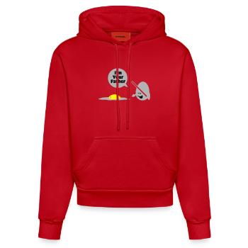egg vader - Organic Fitted Hoodie Made in EU - Rot - Vorne