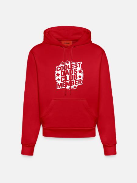 Super Papa Club - Organic Fitted Hoodie Made in EU - red