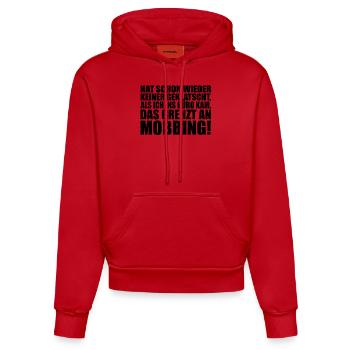 Büro Büros Arbeit Kollege Kollegin lustiger Spruch - Organic Fitted Hoodie Made in EU - Rot - Vorne