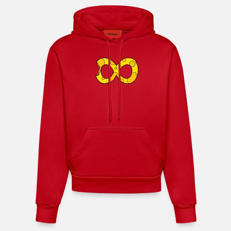 Fromage Infinite - Sweat à capuche bio ajusté fabriqué en UE - rouge