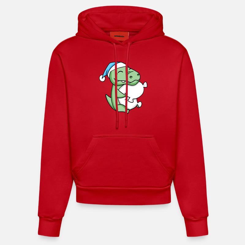 Bébé crocodile - Sweat à capuche bio ajusté fabriqué en UE - rouge