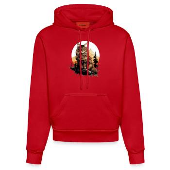 Maine Coon Kitten Maine Coon Cat - Organic Fitted Hoodie Made in EU - red - Front