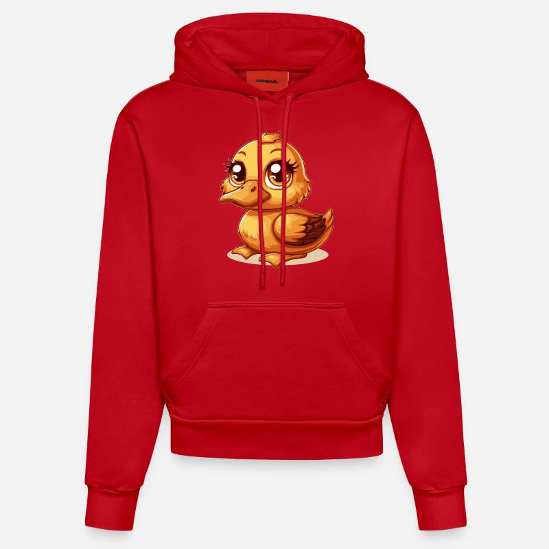 Canard - Sweat à capuche bio ajusté fabriqué en UE - rouge