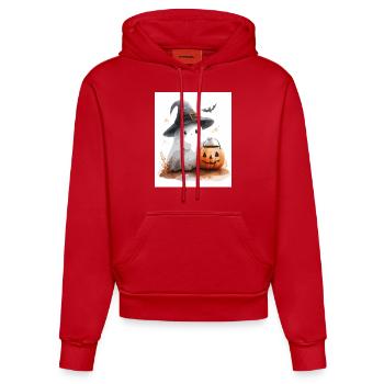 Halloween Gift Women Spirit Men Kids Decoration - Organic Fitted Hoodie Made in EU - red - Front